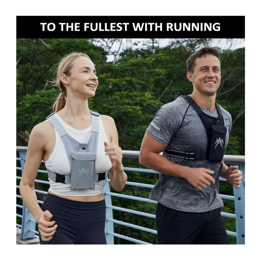Black smartphone travel exercise chest harness - Picture 6 of 6